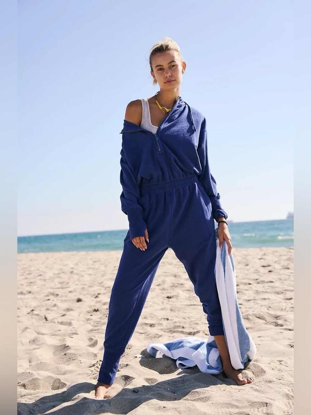 NWOT! FP Free People Movement Training Day Jumpsuit Sz Large